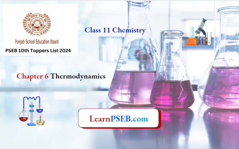 Punjab State Board Class 11 Chemistry Solutions For Chapter 6 Thermodynamics