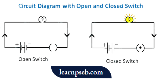 PSEB Class 10 Biology Solutions For Circuit Diagram With Open And Closed Switch