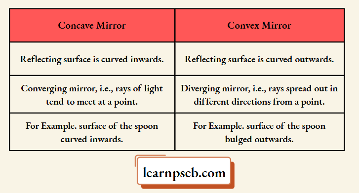 PSEB Solutions For Class 10 Physics Chapter 1 Convex And Concave Mirror